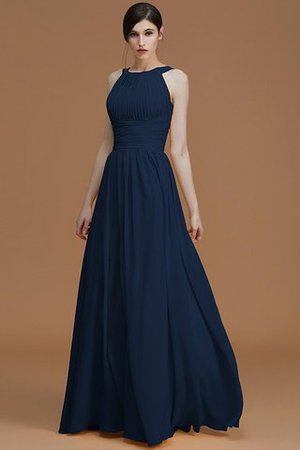 Robe demoiselle d'honneur avec zip a-ligne de princesse en chiffon manche nulle - Photo 16