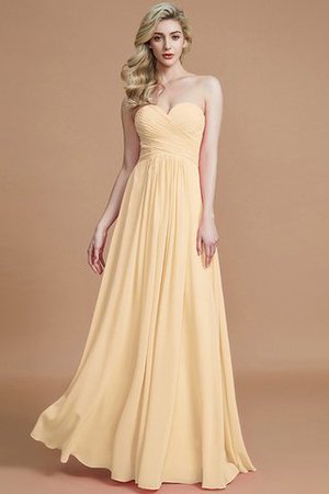 Robe demoiselle d'honneur naturel a-ligne jusqu'au sol de princesse en chiffon - Photo 11