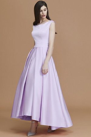 Asymmetrisch Prinzessin Reißverschluss Ärmelloses Satin Brautjungfernkleid - Bild 25