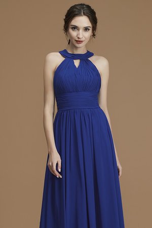 Vestido de Dama de Honor en Gasa de Especial de Escote halter de Volantes Adorno - Foto 5