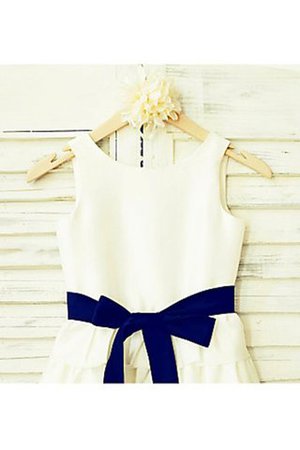 Abito da Cerimonia Bambini A-Line Principessa Naturale Senza Maniche in Chiffon - Foto 4