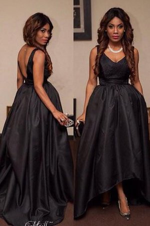 Robe de bal classique haut bas avec sans manches textile taffetas avec nœud - Photo 1