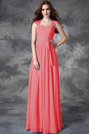 Prinzessin Breiter Träger Normale Taille Reißverschluss Chiffon Brautjungfernkleid - Bild 27