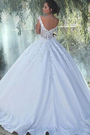 Abito da sposa in pizzo onorevole elegante radiosa shiena sheer senza maniche - Foto 2