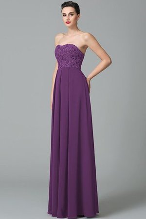 Ärmelloses Herz-Ausschnitt Prinzessin Chiffon Reißverschluss Brautjungfernkleid - Bild 5