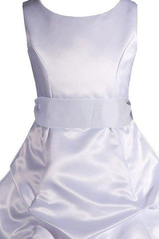 Abito da Cerimonia Bambini Senza Maniche con Fiocco in Taffeta A-Line con Increspature - Foto 2