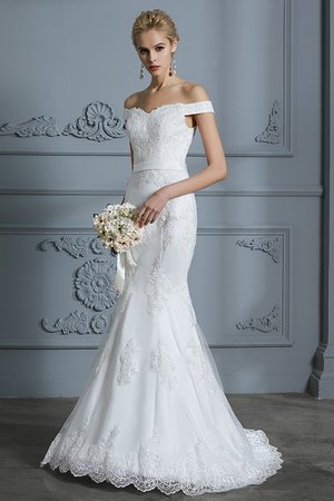 Robe de mariée onirique d'epaule ajourée majestueux plissage romantique - Photo 3