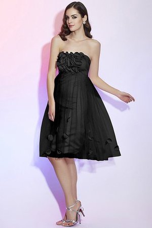 Robe demoiselle d'honneur avec zip en satin de bustier a-ligne de princesse - Photo 2