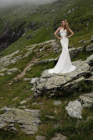 Robe de mariée simple romantique luxueux jusqu'au sol avec sans manches - Photo 7