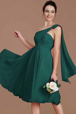 Robe demoiselle d'honneur bref ruché en chiffon ligne a avec sans manches - Photo 13