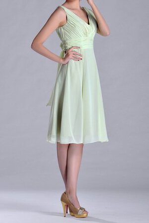 Robe demoiselle d'honneur delicat simple fermeutre eclair en chiffon avec ruban - Photo 3