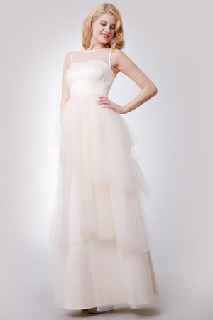 Robe demoiselle d'honneur facile luxueux romantique manche nulle textile en tulle - Photo 1