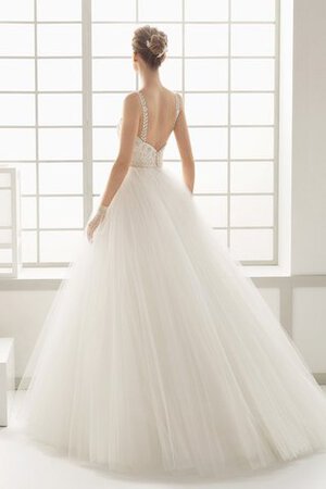 Abito da Sposa Spazzola Treno con Piega Ball Gown sexy Naturale con Ricamo - Foto 2