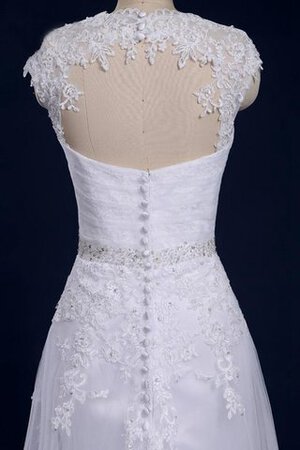 Moderno Vestido de Novia de Escote Corazón de Bordado de Apliques de Cola Barriba - Foto 4