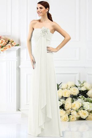 Robe demoiselle d'honneur longue avec fleurs avec chiffon de bustier ligne a - Photo 16