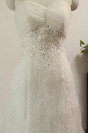 Robe de mariée jusqu'au sol textile en tulle de sirène trou de serrure appliques - Photo 2