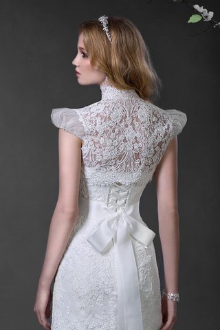 Robe de mariée naturel manche nulle ligne a appliques col en forme de cœur - Photo 2