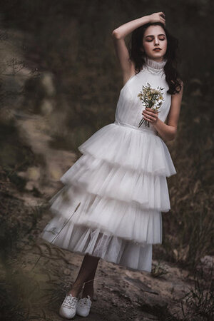 Moderno Vestido de Novia de Llamativo de Natural de Corto - Foto 1