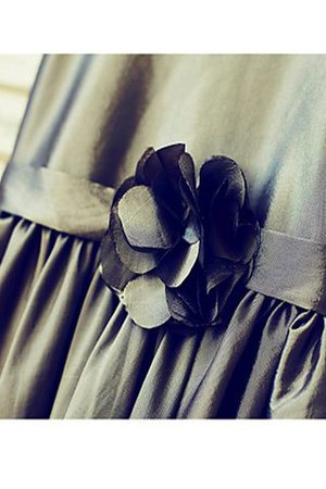 Reißverschluss Prinzessin Ärmelloses Blumenmädchenkleid mit Blume mit Schaufel Ausschnitt - Bild 3