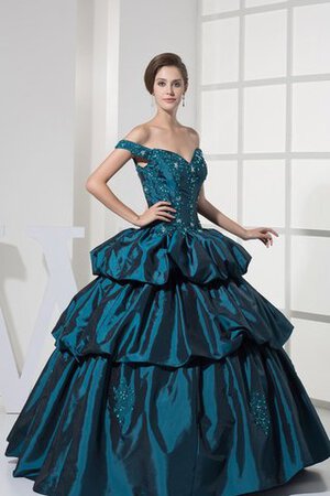 Duchesse-Linie Spaghetti Träger Pick-Ups Quinceanera Kleid mit Rücken Schnürung mit Applike - Bild 3