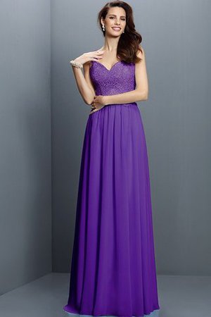 Robe demoiselle d'honneur longue en chiffon grandes bretelles avec zip de princesse - Photo 28