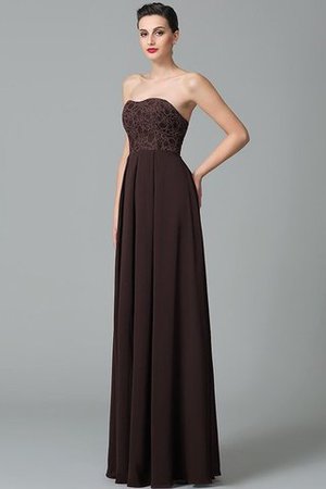 Ärmelloses Herz-Ausschnitt Prinzessin Chiffon Reißverschluss Brautjungfernkleid - Bild 7