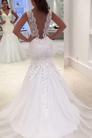 Robe de mariée bustier de bijouterie de col en v onirique en dentelle derniere tendance - Photo 1