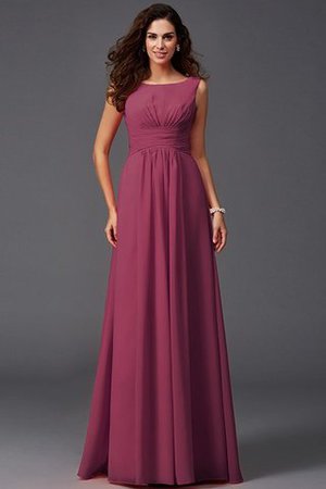 Robe demoiselle d'honneur avec zip ligne a jusqu'au sol avec chiffon de lotus - Photo 4