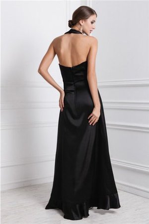 Robe de bal naturel en satin soyeux asymétrique a-ligne col en bateau - Photo 2