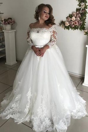 Formal Vestido de Novia de Distintivo de Manga larga de Escote con Hombros caídos - Foto 1