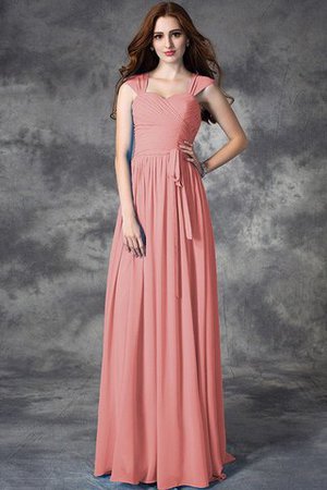 Prinzessin Breiter Träger Normale Taille Reißverschluss Chiffon Brautjungfernkleid - Bild 21