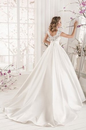 Robe de mariée intemporel avec lacets appliques avec décoration dentelle de traîne moyenne - Photo 3