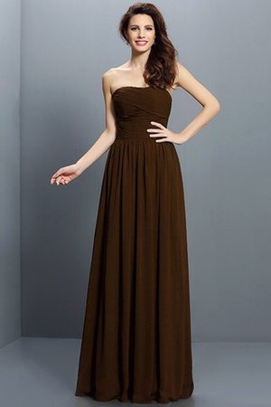 Robe demoiselle d'honneur plissé longue de princesse fermeutre eclair avec chiffon - Photo 7