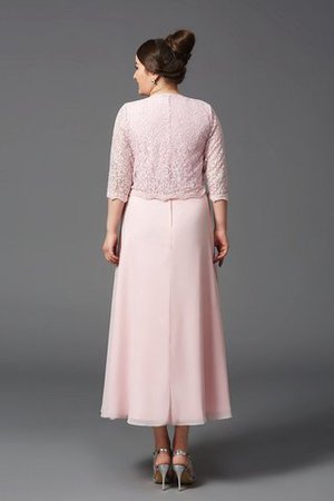 Chiffon Reißverschluss Empire Taille Knöchellanges Brautmutterkleid mit Jacke - Bild 2