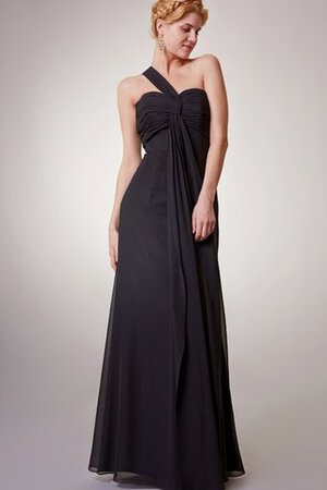 Robe demoiselle d'honneur moderne en forme ruché avec sans manches en chiffon - Photo 5