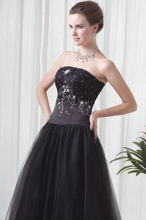 Robe de soirée charmeuse avec perle manche nulle de bustier - Photo 5