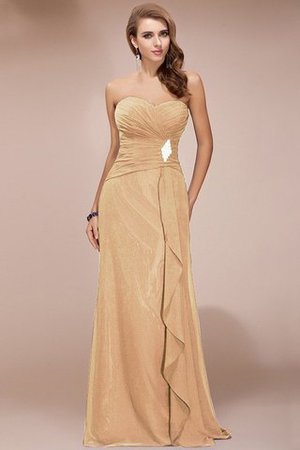 Robe demoiselle d'honneur longue avec perle en chiffon collant de lotus - Photo 12