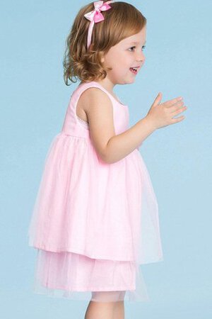 Robe de cortège enfant plissé avec nœud de col carré avec zip - Photo 3