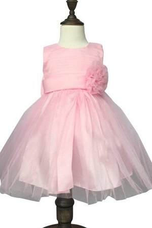 Abito da Cerimonia Bambini Lupetto Cerniera Ball Gown al ginocchio con Piega con Fiore - Foto 1