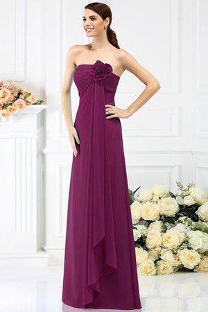 Robe demoiselle d'honneur longue avec fleurs avec chiffon de bustier ligne a - Photo 5