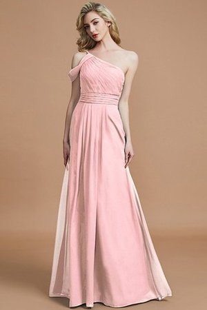 Robe demoiselle d'honneur naturel de princesse en chiffon jusqu'au sol a-ligne - Photo 26