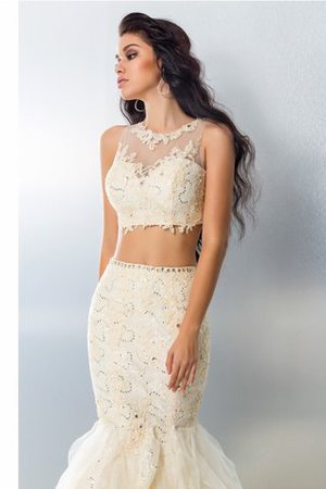 Robe de bal longue attirent manche nulle avec perle fermeutre eclair - Photo 6