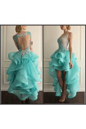 Ärmellos bodenlanges sexy Abendkleid mit Rüschen mit Applikation - Bild 2