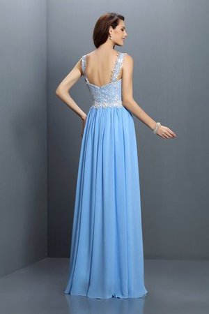 Robe demoiselle d'honneur longue en chiffon grandes bretelles avec zip de princesse - Photo 30