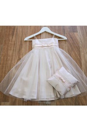 Robe de cortège enfant avec sans manches ceinture avec ruban en tulle avec nœud - Photo 3