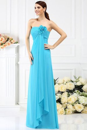 Robe demoiselle d'honneur longue avec fleurs avec chiffon de bustier ligne a - Photo 3