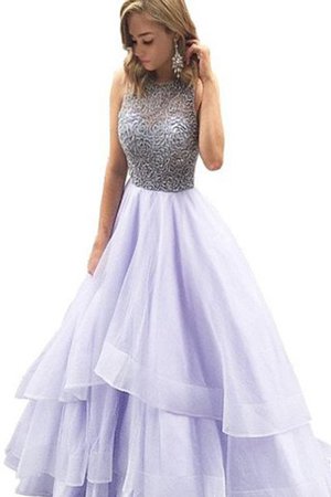 Organza Duchesse-Linie Ärmelloses Schaufel-Ausschnitt Anständiges Quinceanera Kleid - Bild 2