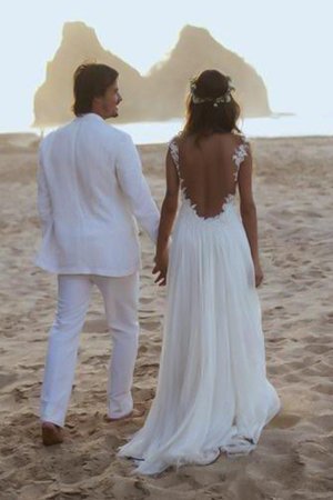 Vestido de Novia de Natural de Maravilloso de Plisado de Playa - Foto 1