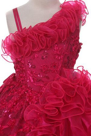 Empire Taille A-Line Paillette Reißverschluss wadenlanges Blumenmädchenkleid - Bild 2