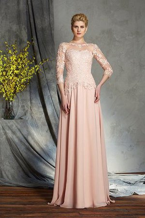 Chiffon Reißverschluss Normale Taille Bodenlanges Anständiges Brautmutterkleid - Bild 3